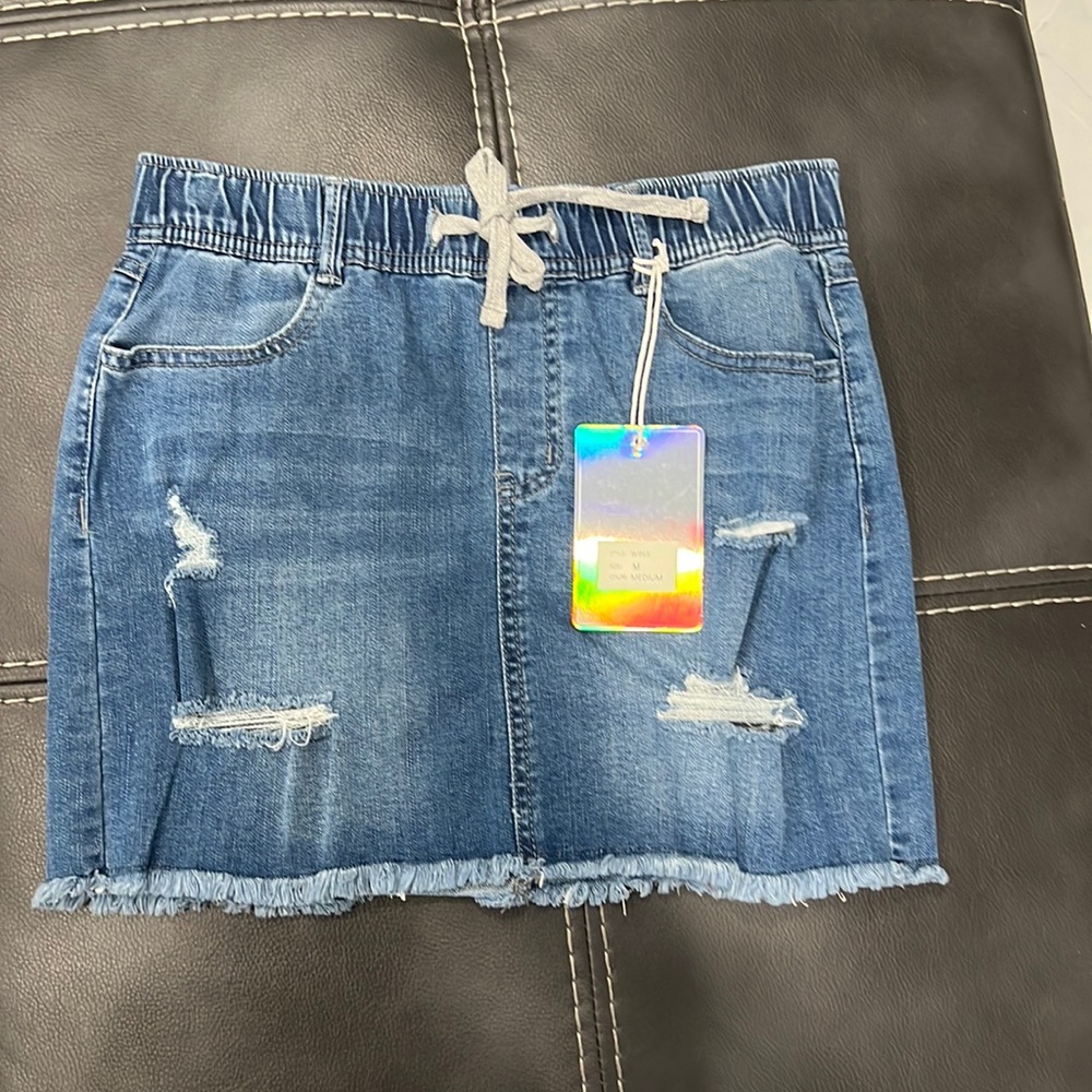 Denim mini skirt